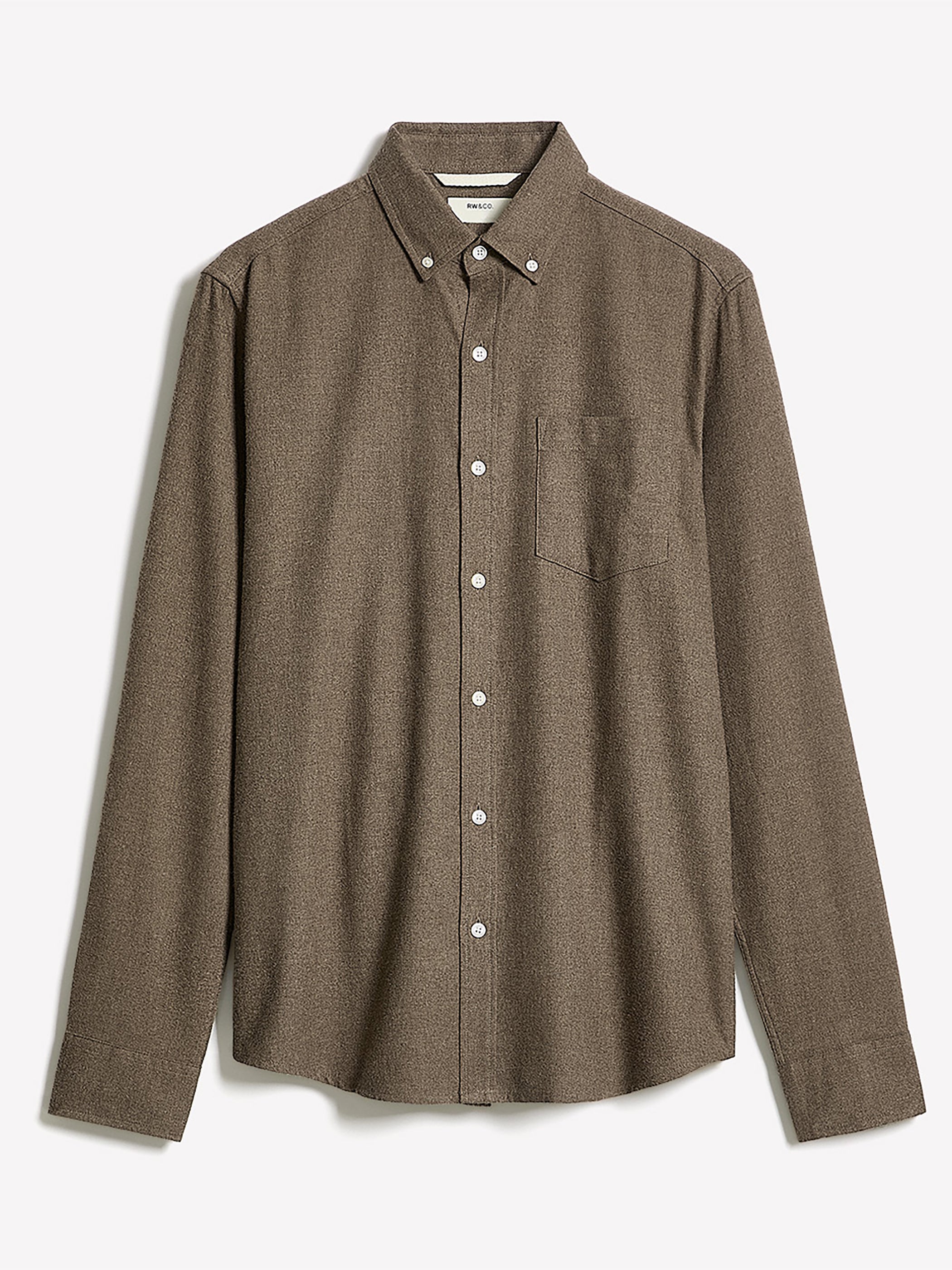 Slim-Fit Solid Flannel Shirt