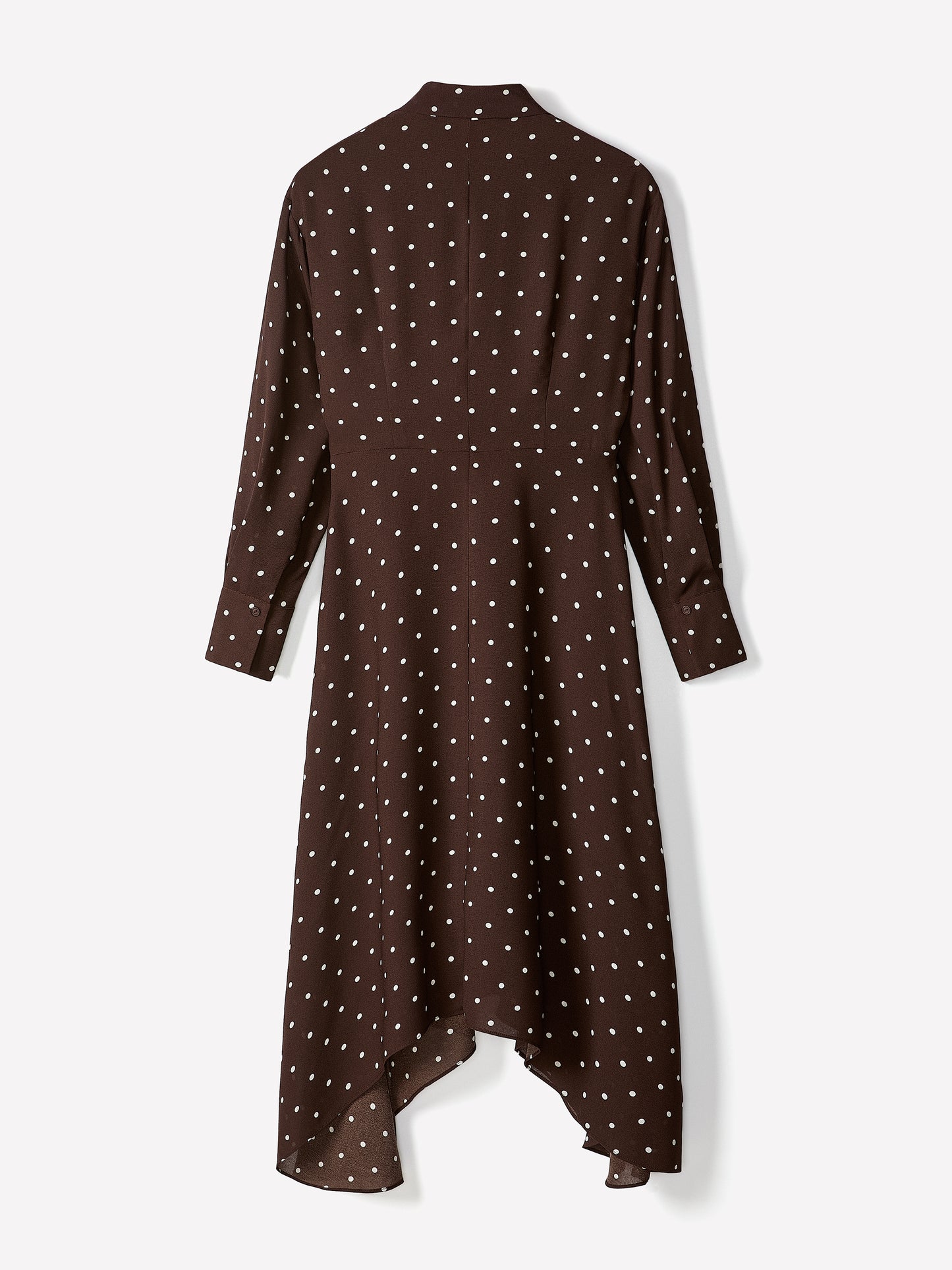 Woven Chiffon Asymmetric Hem Dress