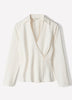 Woven Long Sleeve Striped Blouse