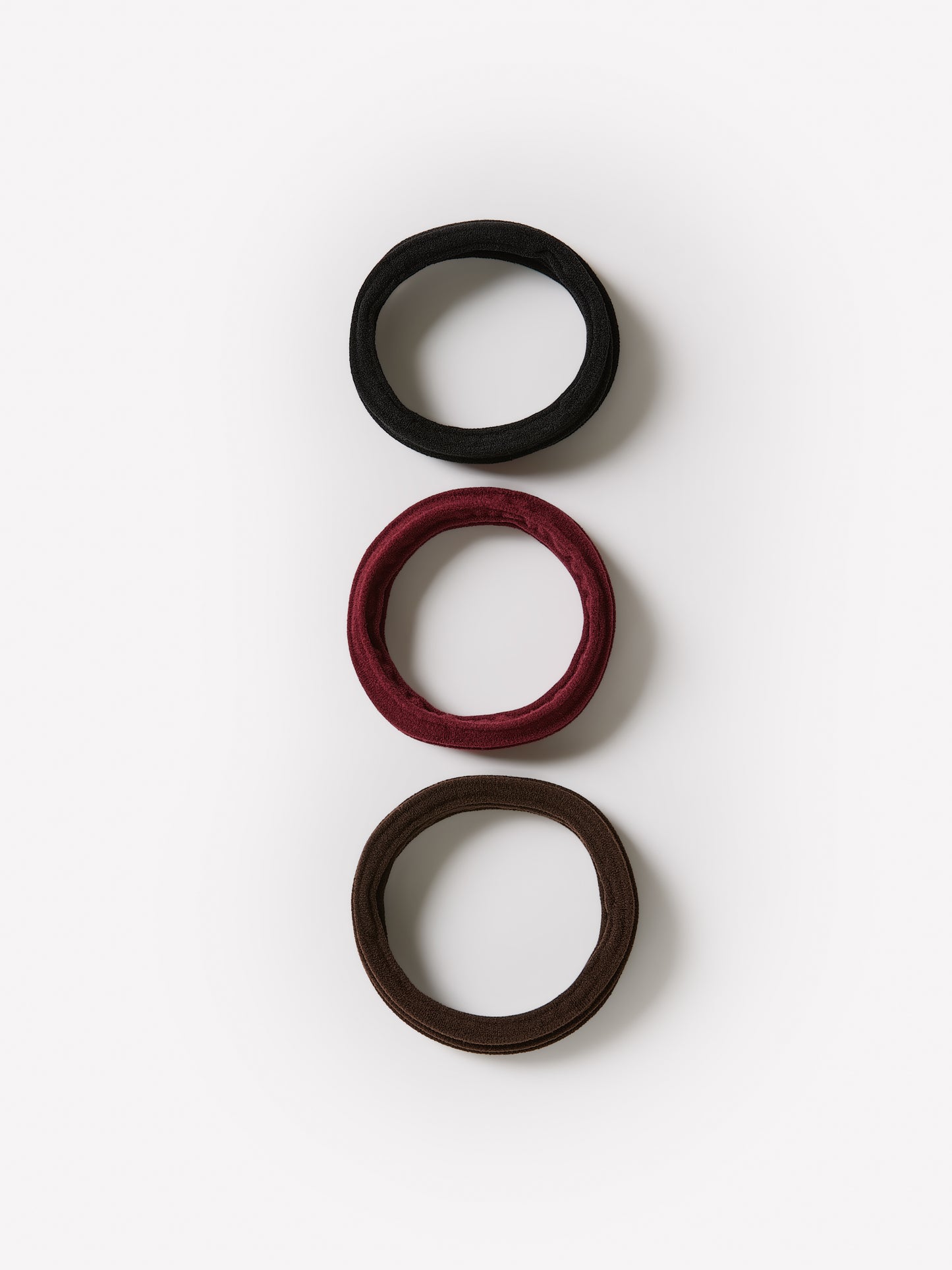 Woven Hair Elastics Pack of 3, 100% Polyester