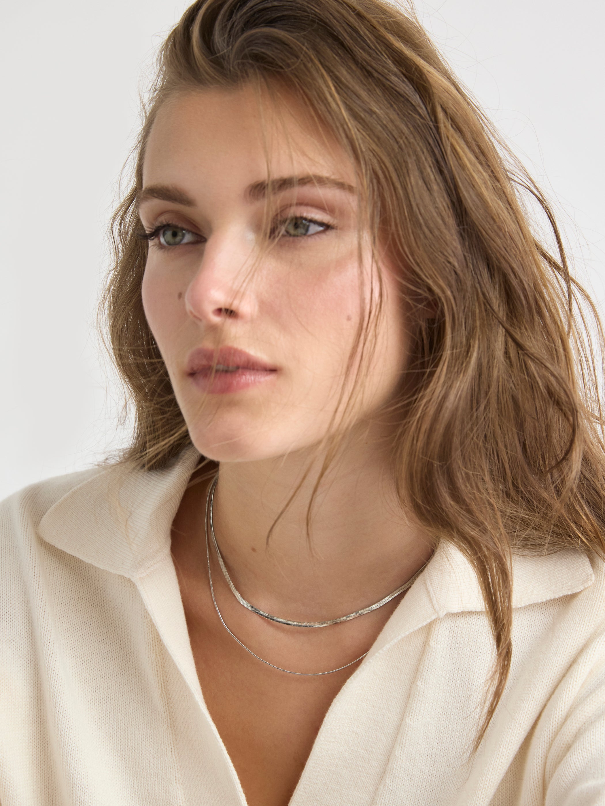 Collier à Double Chaîne Serpent