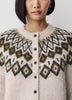 Alpaca Blend Fairisle Cardigan with Merino Wool