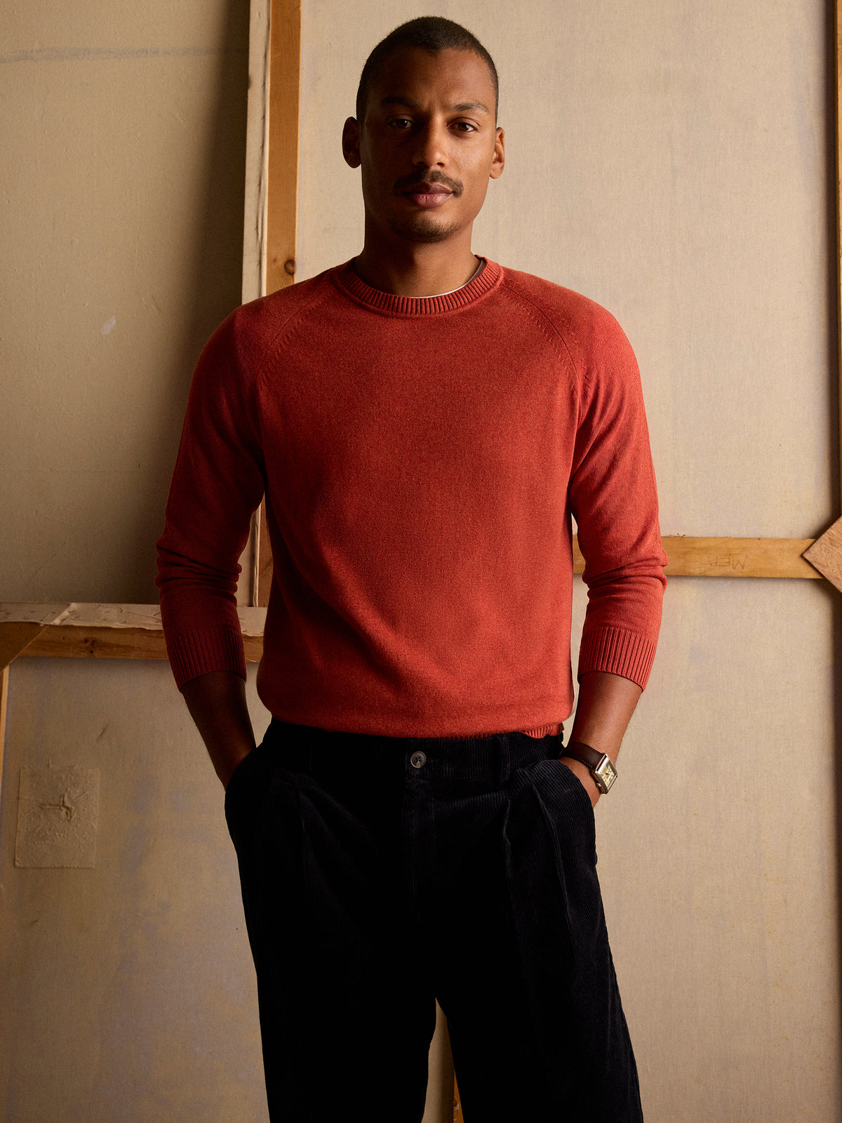 Long-Sleeve Crew-Neck Sweater