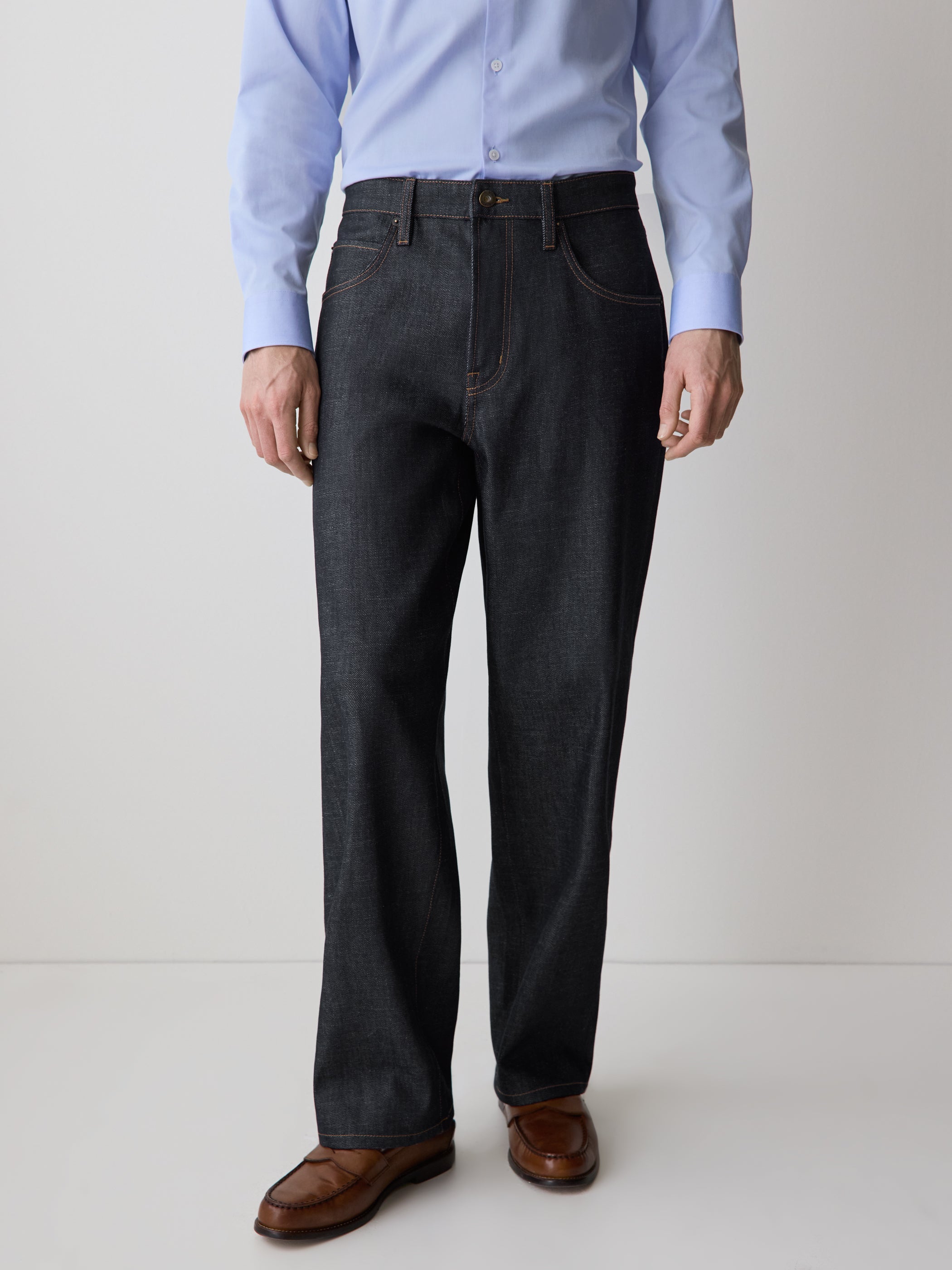 Relaxed Fit Woven Denim Pant in 100% Cotton
