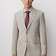 Slim Fit Brushed Oat Woven Blazer
