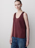 Woven Satin Cami Blouse U Neck