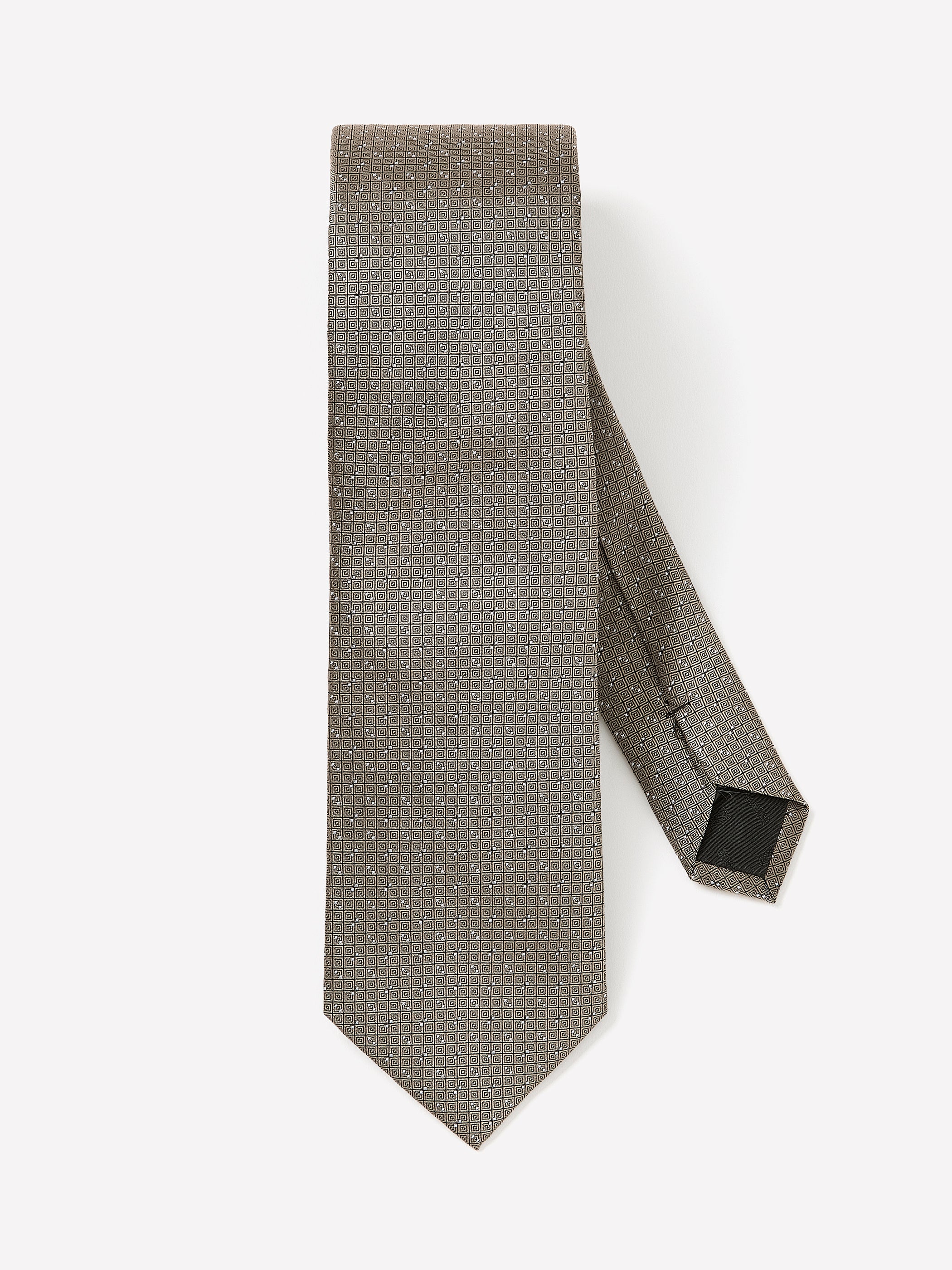 Cravate Régulière Marine à Motif à Pois Texturé