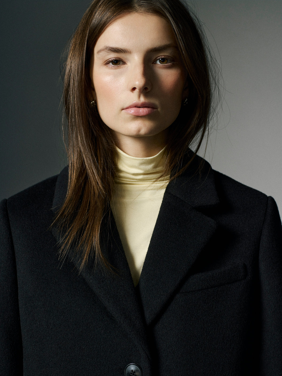 Classic Wool-Blend Three-Button Coat