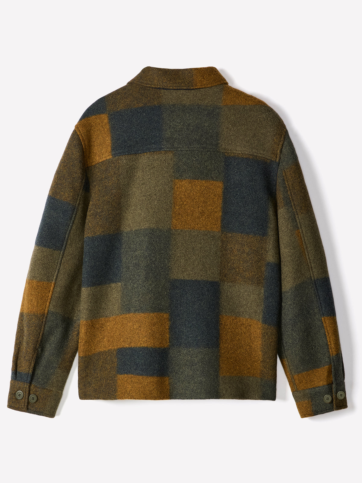 Men’s Wool Blend Knit Outerwear Jacket Plaid