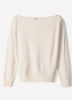 Off Shoulder Knit Sweater 100% Merino Wool