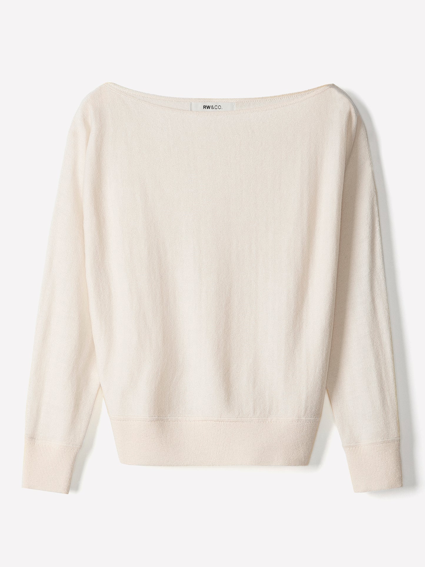 Off Shoulder Knit Sweater 100% Merino Wool