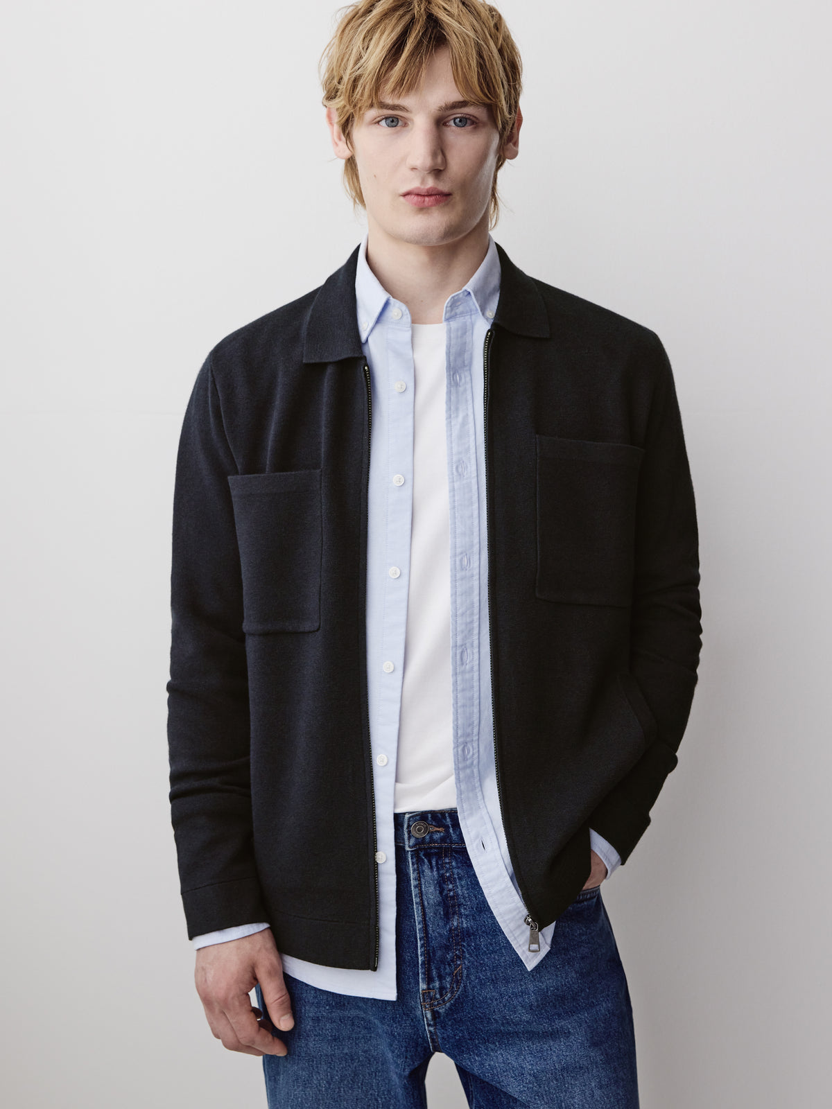 Zipped Sweater Cardigan
