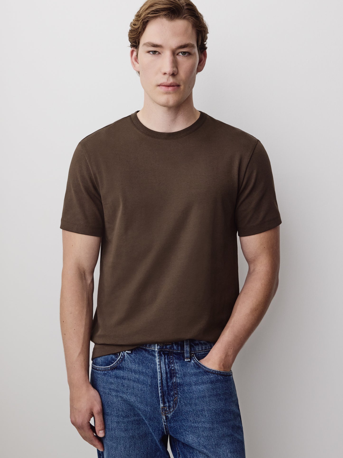 Solid Short-Sleeve Crew-Neck Tee