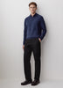 Long-Sleeve Half-Zip Mock-Neck Sweater