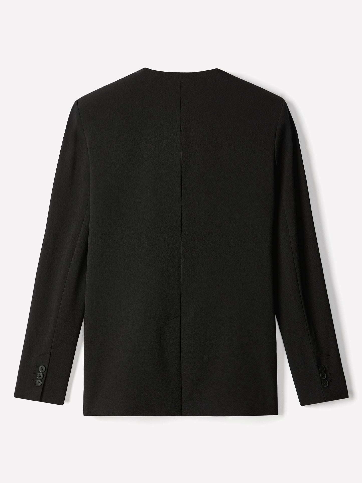 Relaxed-Fit Collarless Blazer