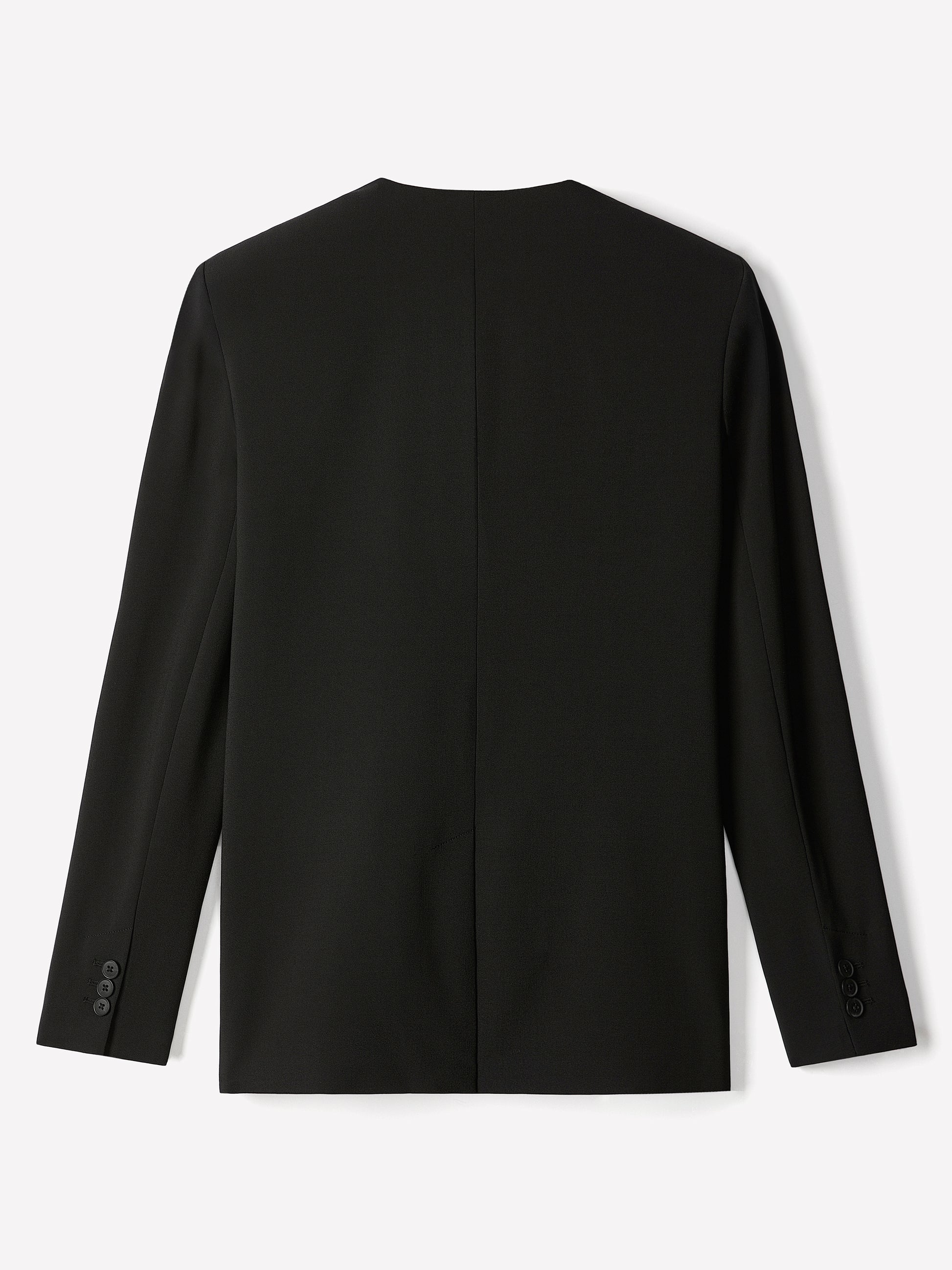 Relaxed-Fit Collarless Blazer