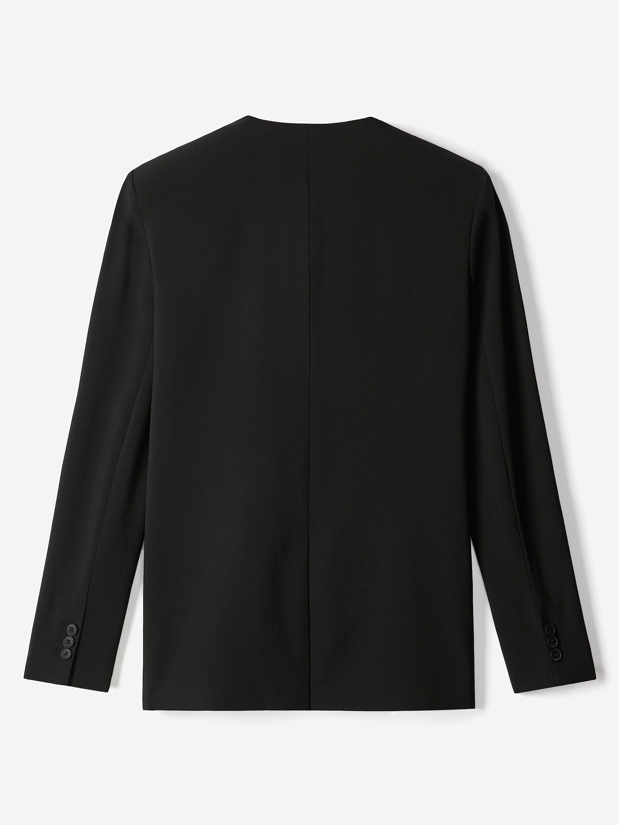 Relaxed-Fit Collarless Blazer
