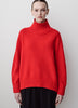 Long-Sleeve Mock-Neck Merino-Blend Sweater