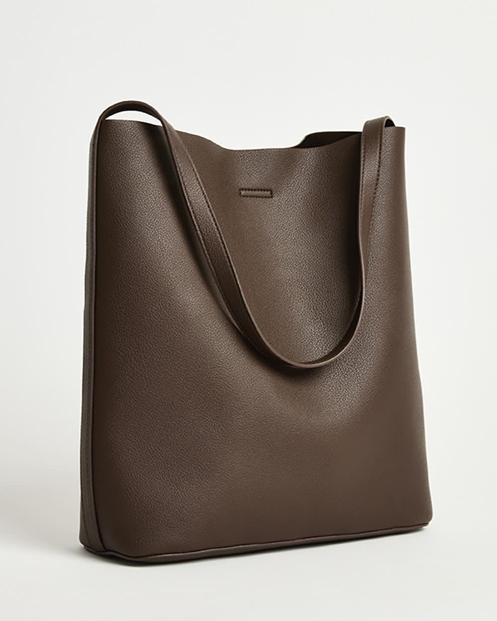 Faux Leather Tote Bag