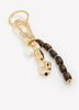 Ladies Metal Keychain Bag Charm with Beads