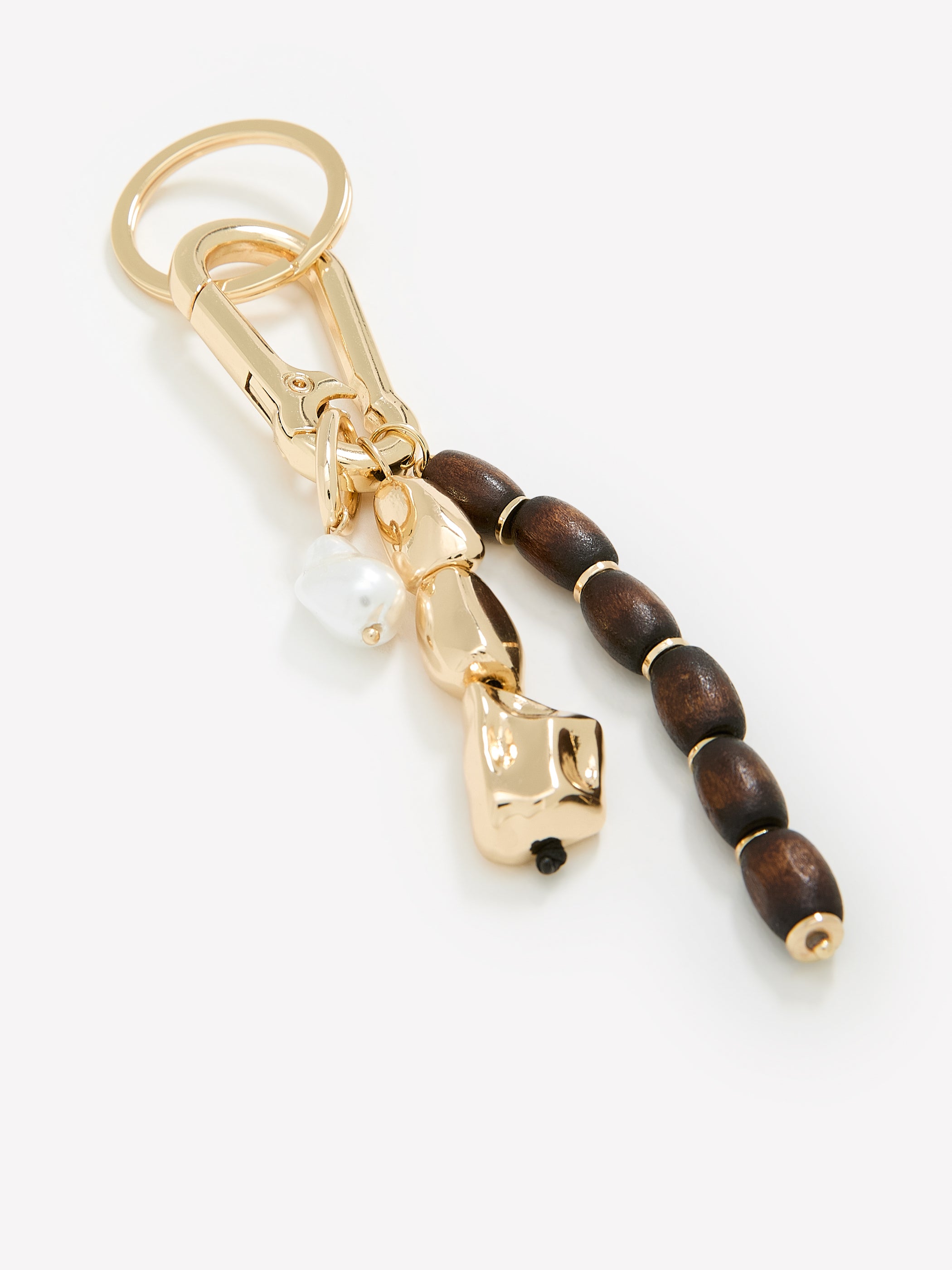 Ladies Metal Keychain Bag Charm with Beads