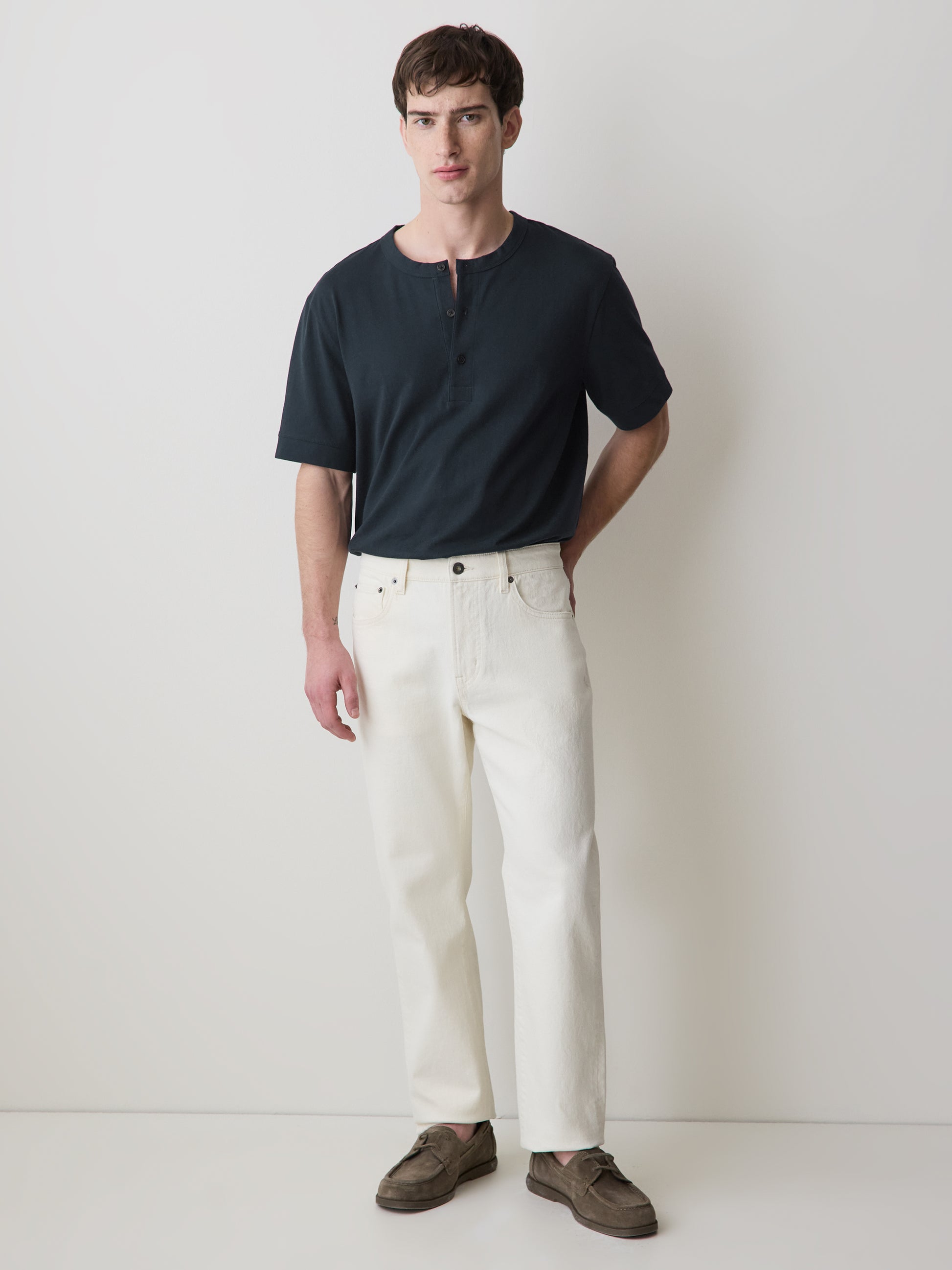 Short-Sleeve Henley T-Shirt