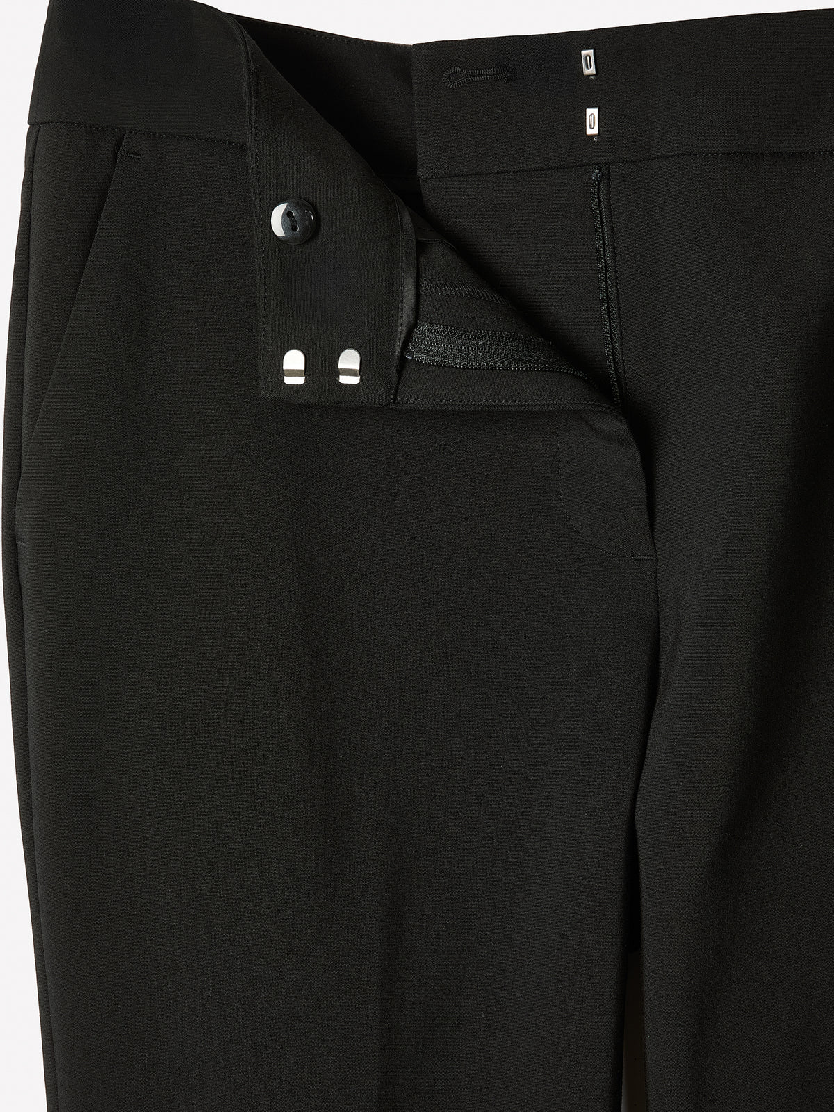 Limitless Black Mid-Rise Long Slim-Leg Signature Fit Pant