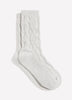 Super-Soft Crew Socks with Cable Stitches
