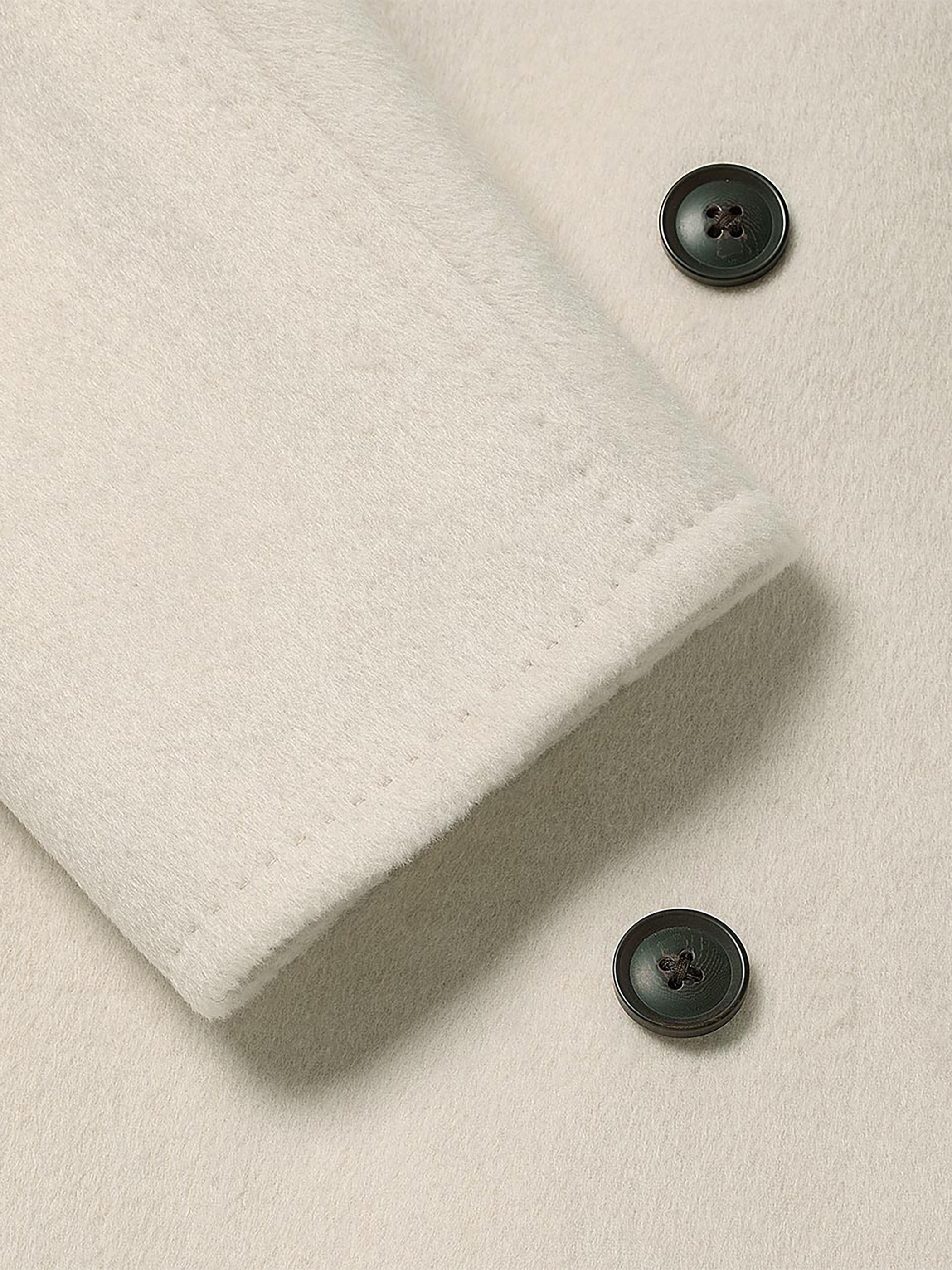 Melton Wool-Blend Double-Breasted Peacoat