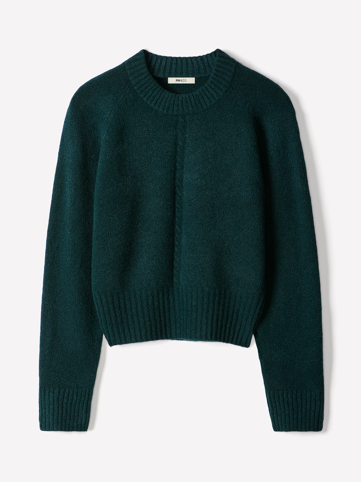 Long-Sleeve Crew-Neck Spongy Pullover