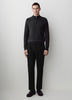 Long-Sleeve Half-Zip Mock-Neck Sweater