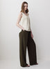 Woven Satin Cami Blouse U Neck