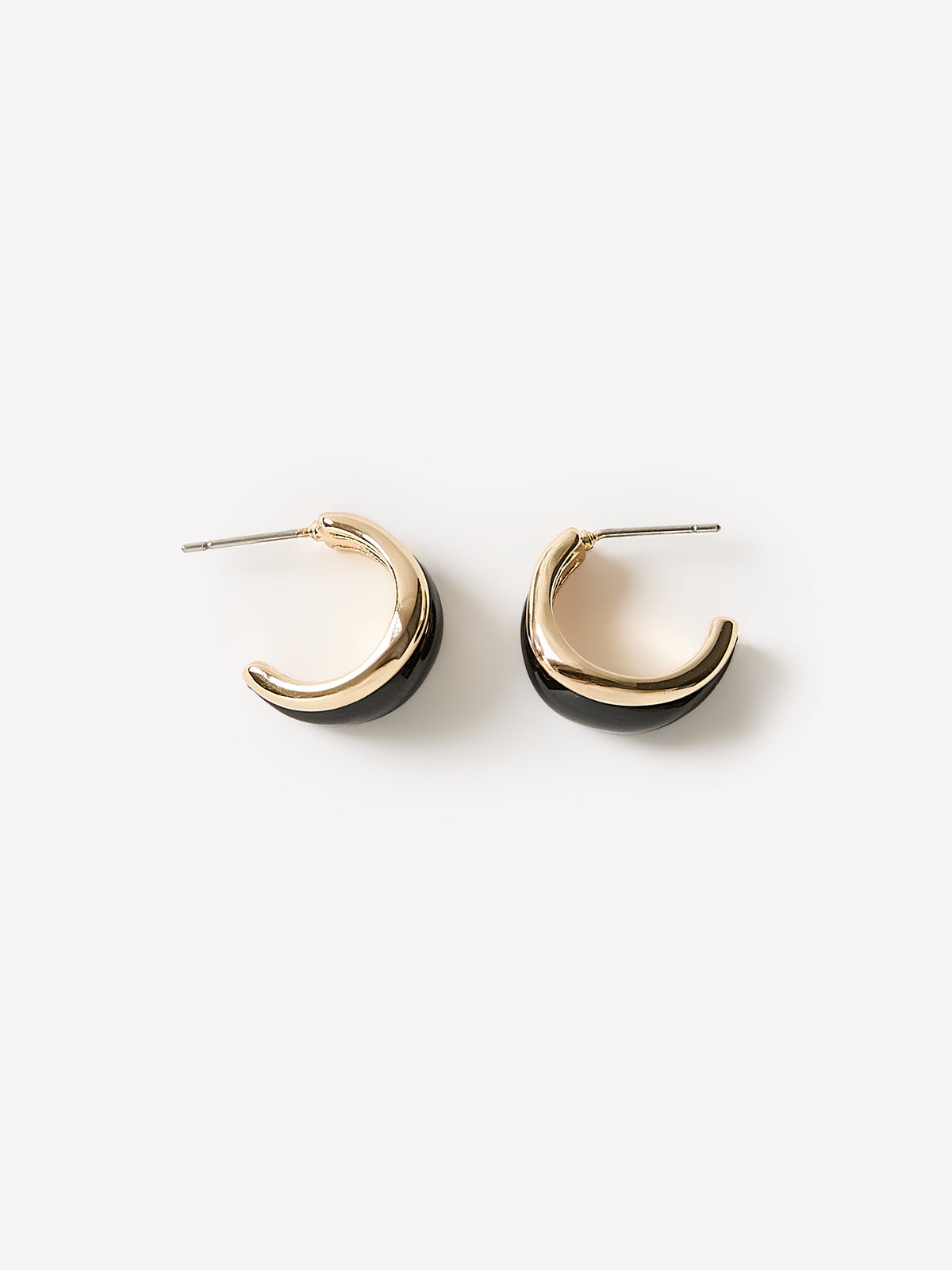 Enamel-Layered Hoop Earrings