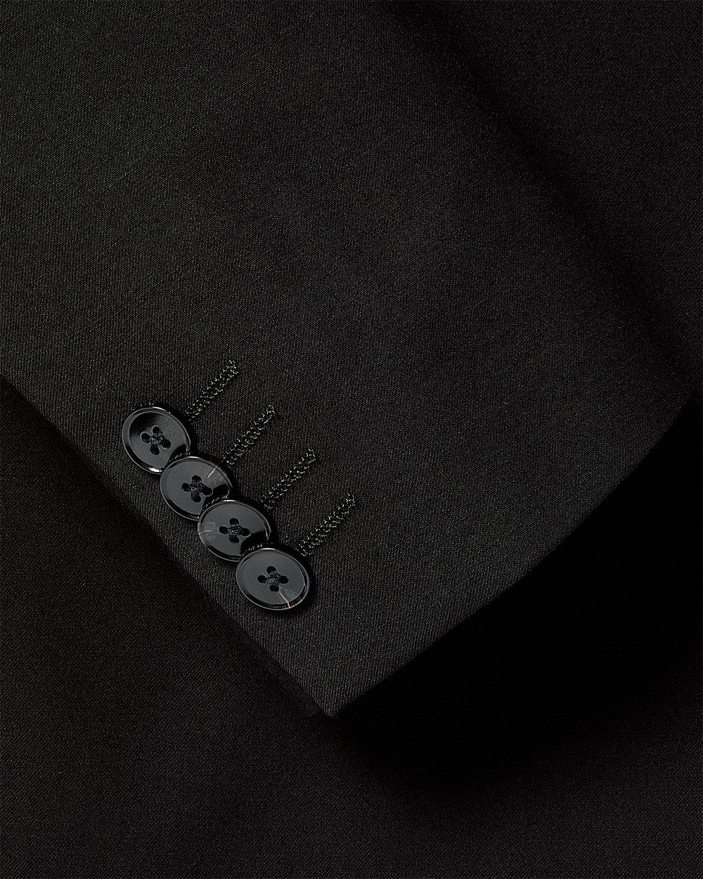 Essential Slim Fit Black Wool-Blend Suit Blazer
