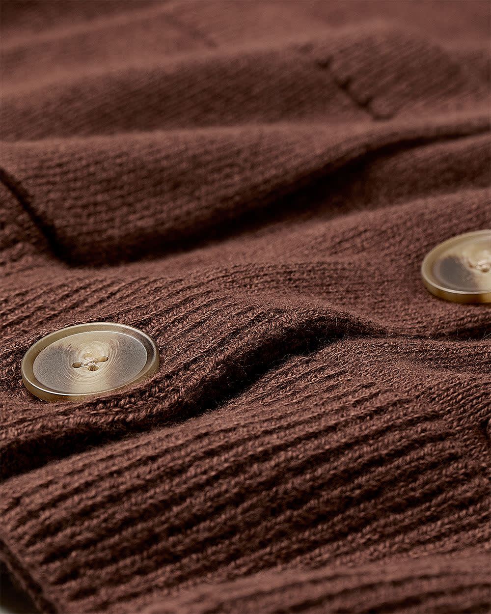 Cardigan Ample Court en Laine Mérinos avec Poches