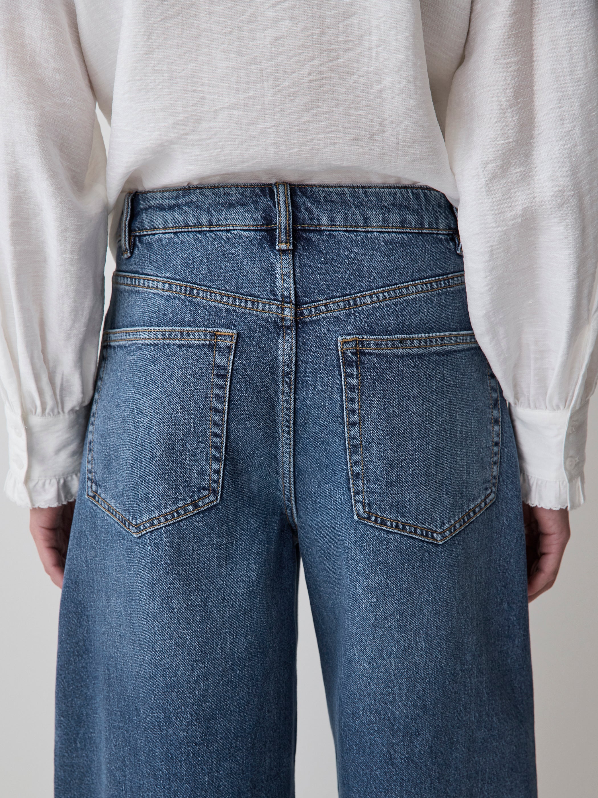 High-Rise Barrel Jeans