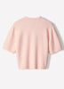 Knit Sweater Striped Hairy Short Sleeve