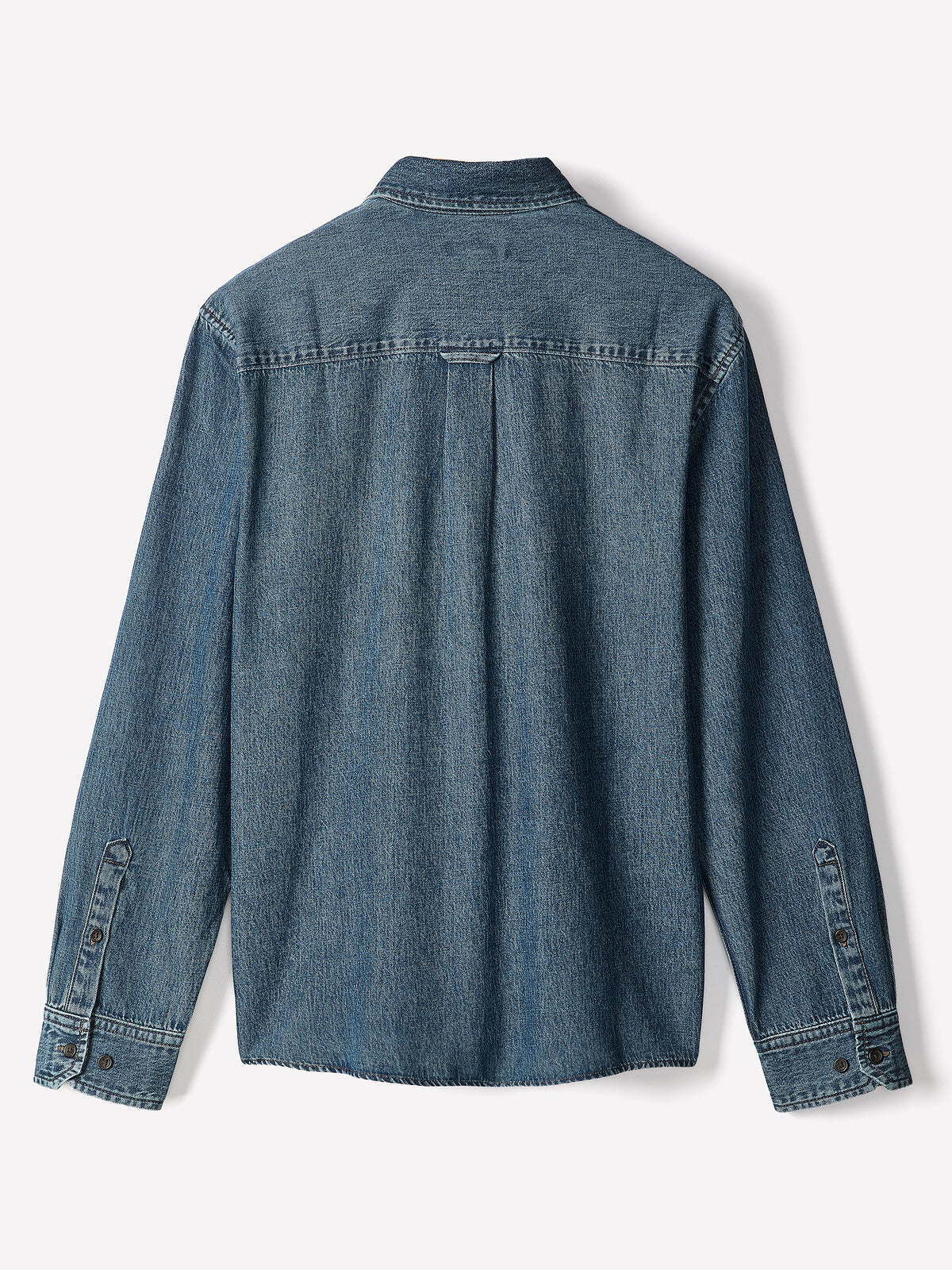 Tailored Cotton Denim Shirt Long Sleeve