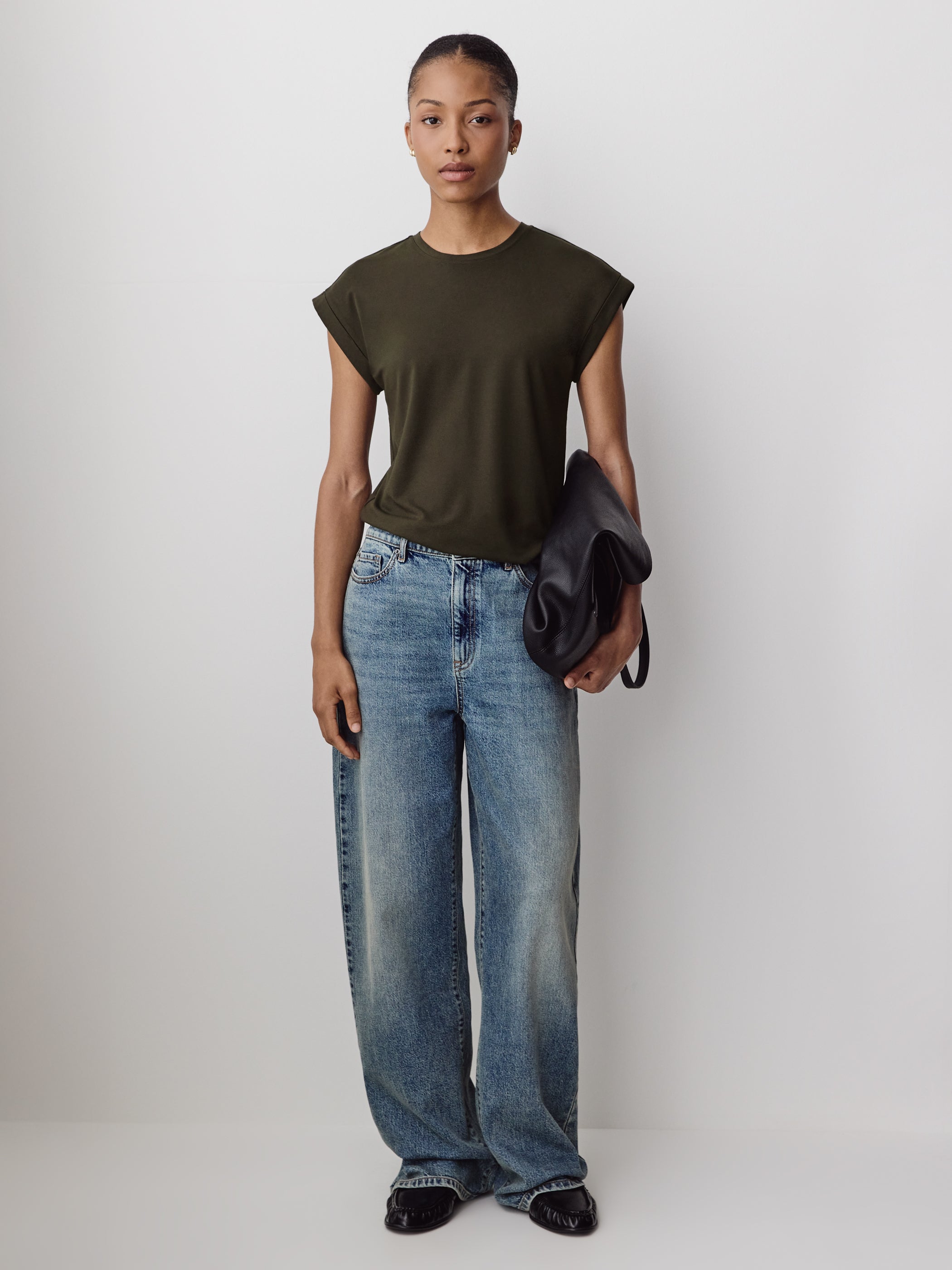 Extended-Sleeve Crew-Neck Tee