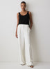 Linen-Blend U-Neck Loose Tank
