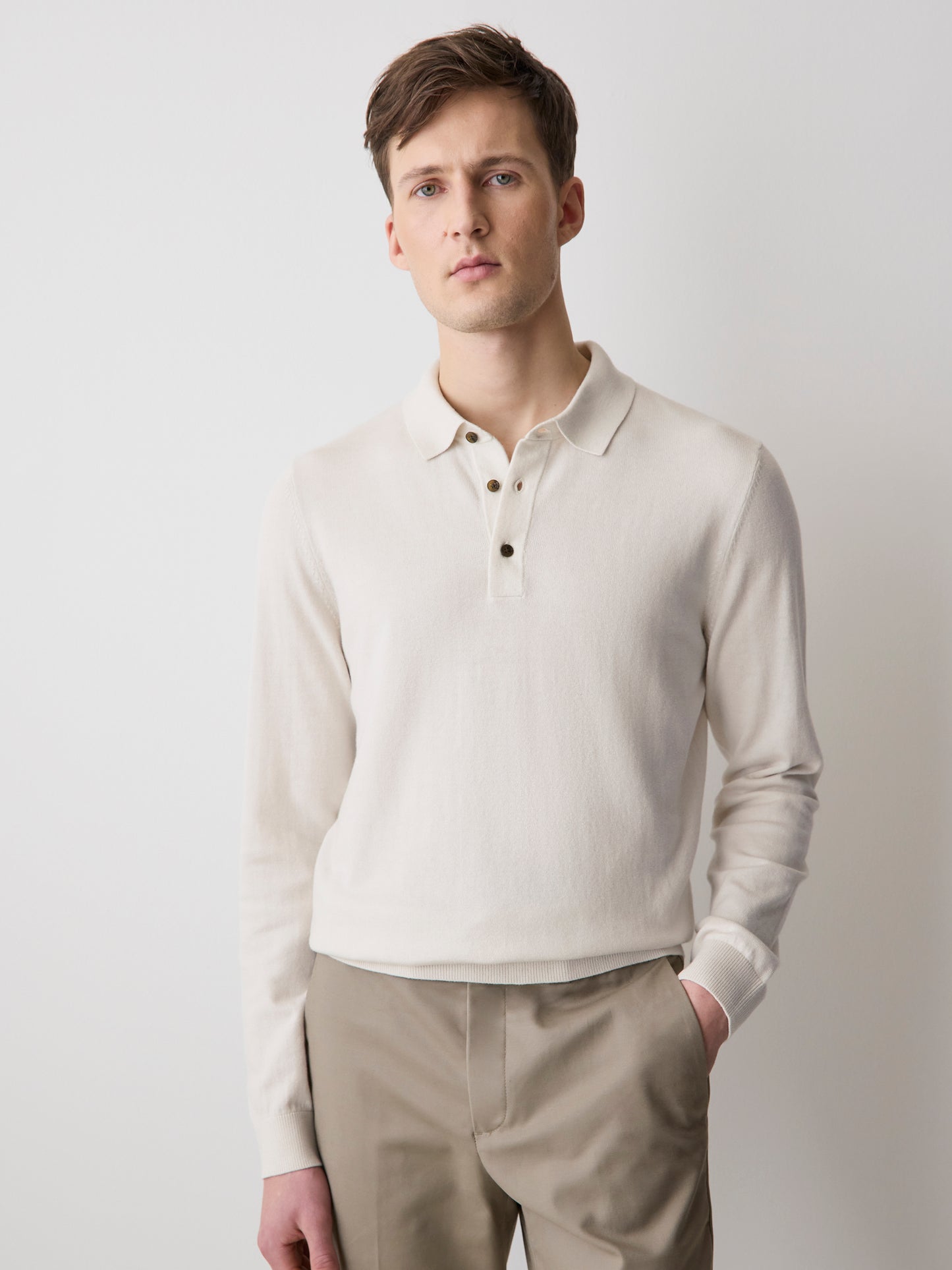 Pull Polo à Manches Longues