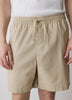 Linen-Blend Shorts with Elastic Waistband