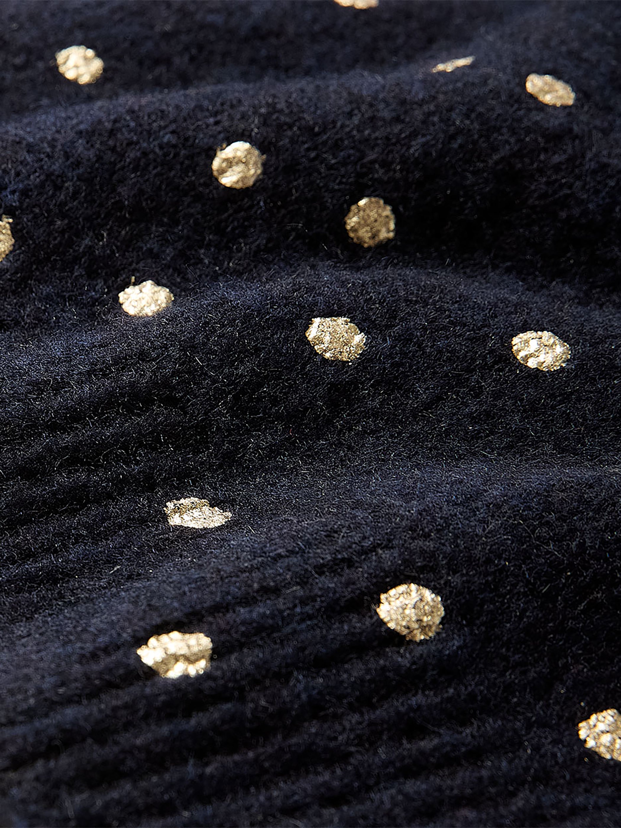 Wool-Blend Long-Sleeve Crew-Neck Sweater with Metallic Dots