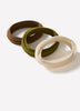 Woven Hair Elastics Pack of 3, 100% Polyester