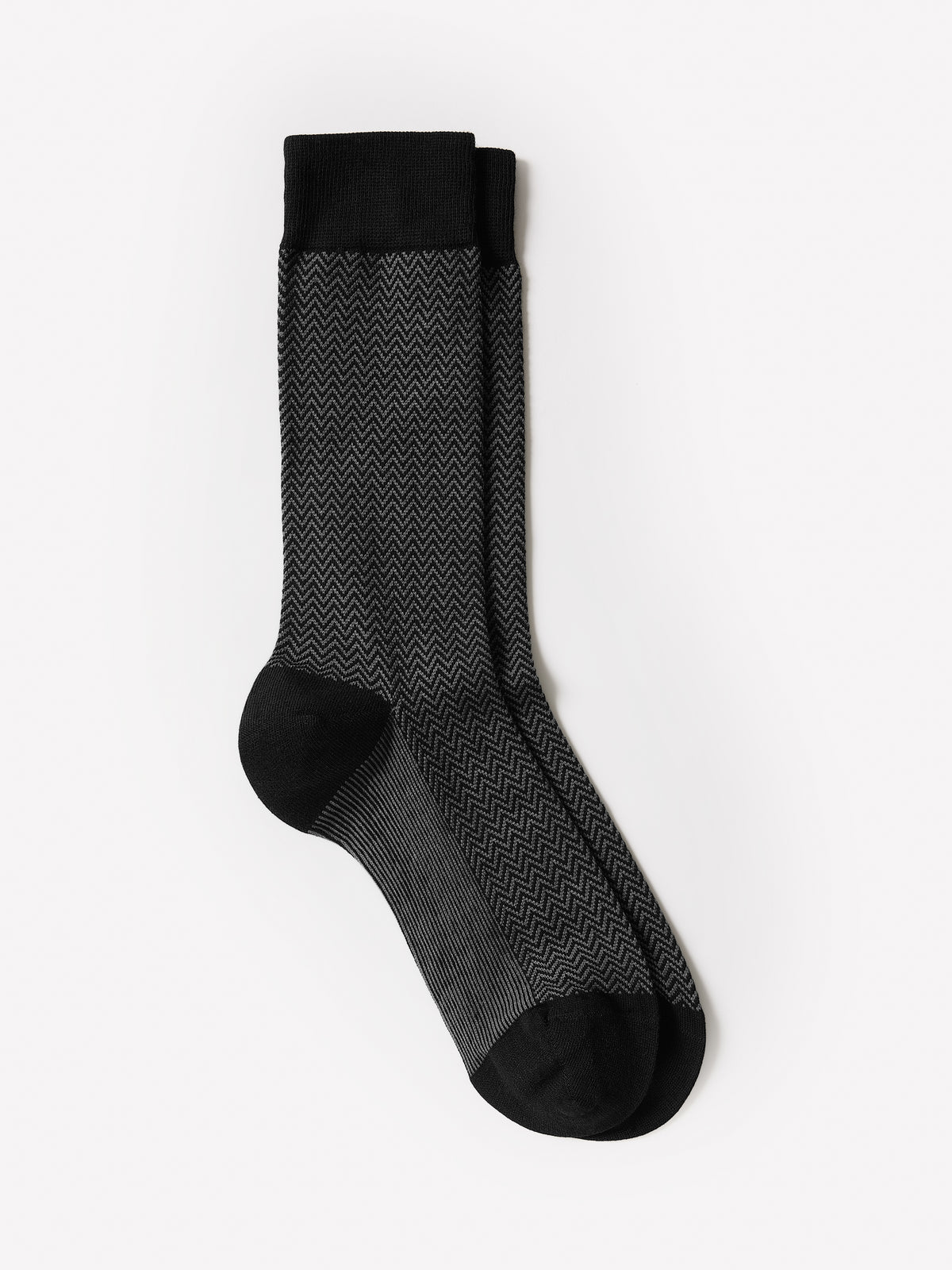 Men's Knit Dressy Pattern Socks, Cotton Blend