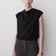 Woven Blouse Luxe Crepe Cowl Neck