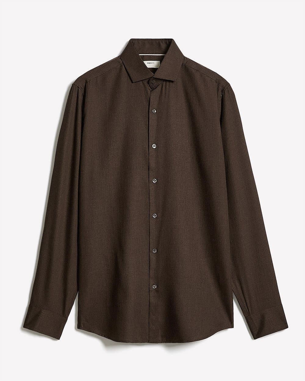 Chemise Habillée en Lyocell Chiné à Coupe Ajustée