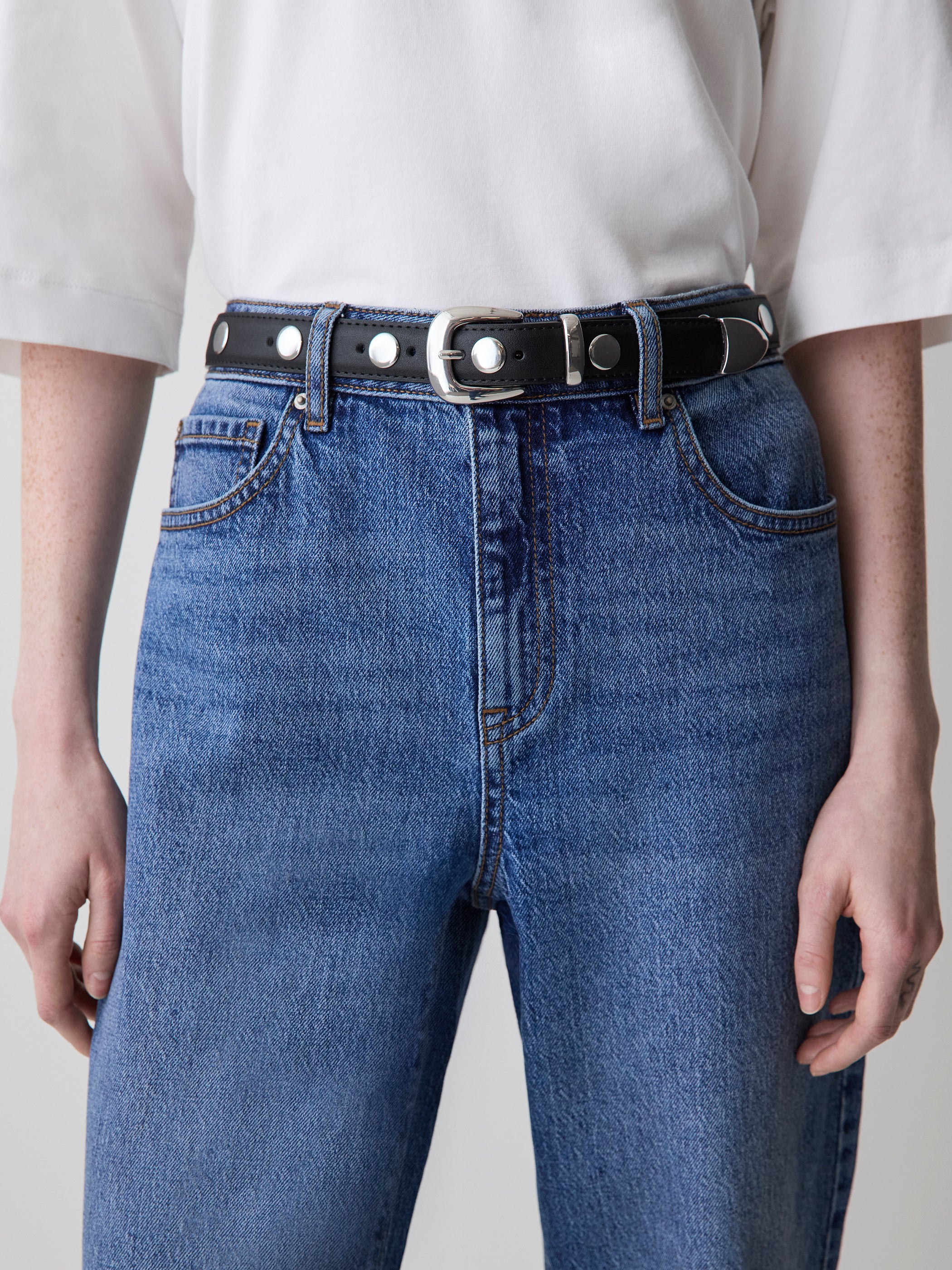 Studded Leather Belt | RW&CO.