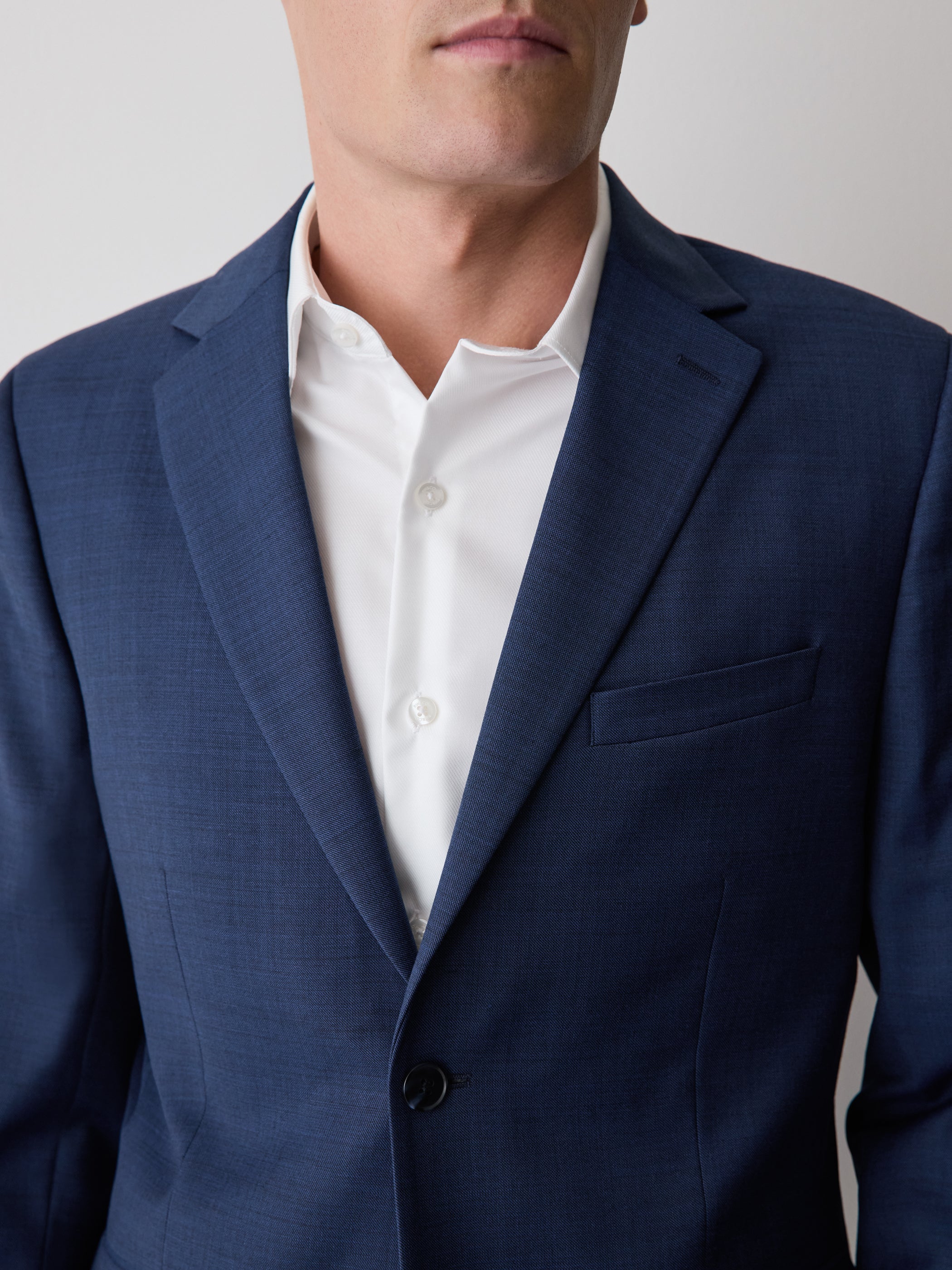 Tailored Wool Blend Men's Woven Blazer