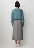 Wrap Midi Skirt Wool Blend